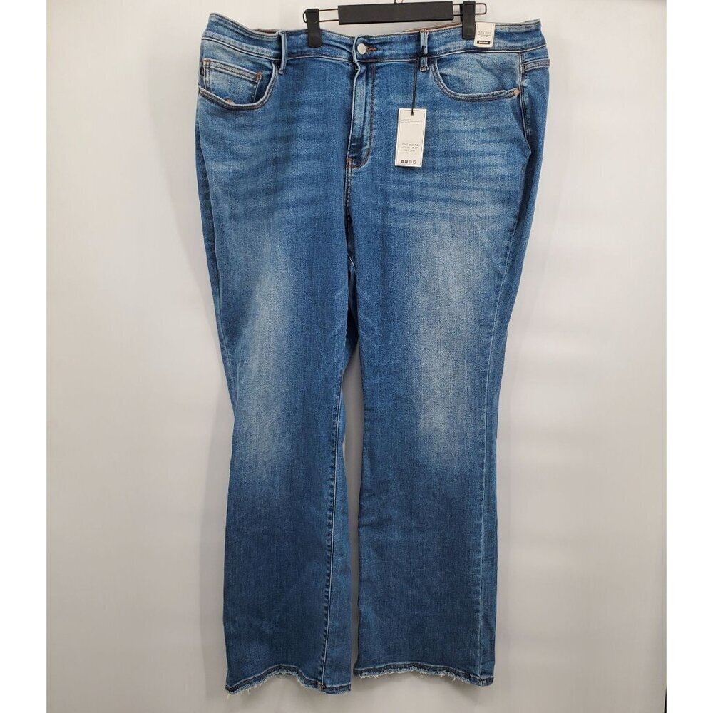 Judy Blue Frayed Hem Mid Rise Bootcut Jeans Women Size 24W NWT Denim Pants